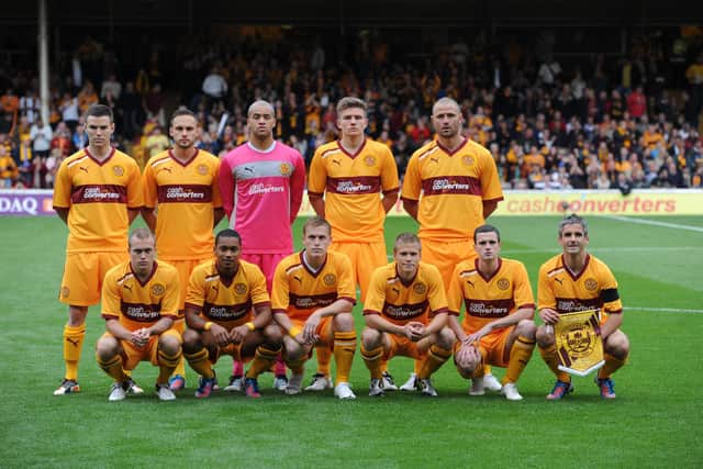 The Motherwell team which took on Panathinaikos in the Champions League third qualifying round a decade ago