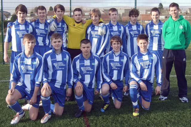 The Lenzie Academy team with Ciaran Summers (front right)
