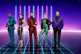 From left: Mo Gilligan, Davina McCall, Joel Dommett, Rita Ora and Jonathan Ross