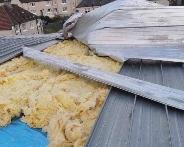 The storm tore out insulation from Lanark Lifestyles roof and the centre remains closed.