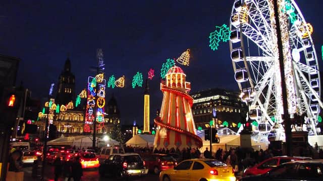 The George Square Christmas market has brought huge crowds to Glasgow.