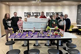 Restaurant team and donation.