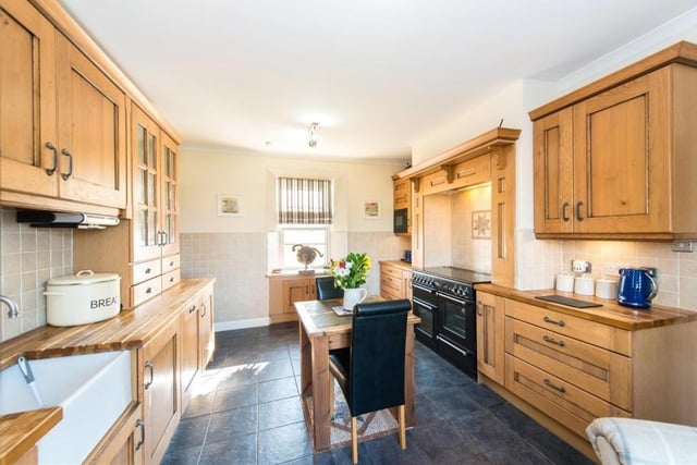 Dining kitchen also oozes country charm, with the current owners installing a fully-fitted kitchen with room for breakfasting too.