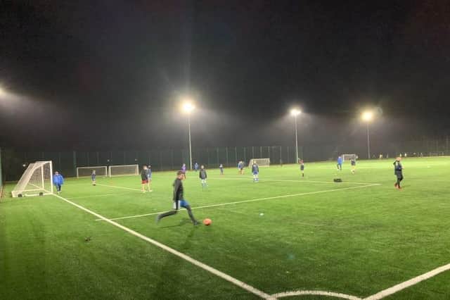 The new floodlit 3G pitch is in full use