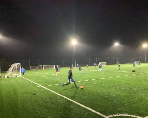 The new floodlit 3G pitch is in full use