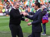 Celtic manager Ange Postecoglou and Rangers manager Giovanni van Bronckhorst.
