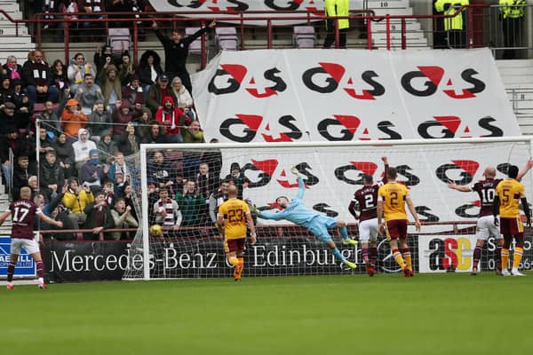 Despair for 'Well as Kingsley's free-kick makes it 2-0 Hearts