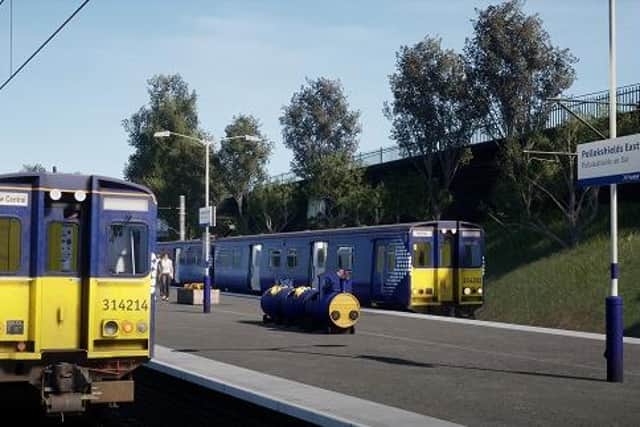 Players can take control of a Class 314 around Glasgow and East Renfrewshire