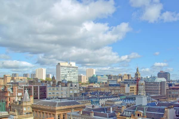 Aerial view of the city of Glasgow, Scotland Pic: Claudio Divizia