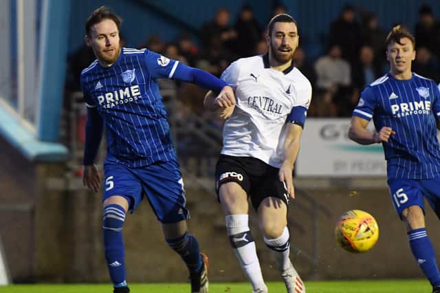 New Rossvale assistant manager Michael Dunlop in action for his last senior team, Peterhead