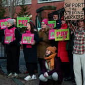 Striking teachers in Scotland - with teachers in England set to follow suit. (Photo by Jeff J Mitchell/Getty Images)