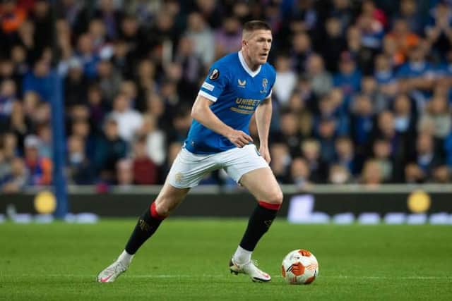Rangers midfielder John Lundstram is in contention to make his first starting appearance under Giovanni van Bronckhorst in Lyon on Thursday. (Photo by Craig Foy / SNS Group)