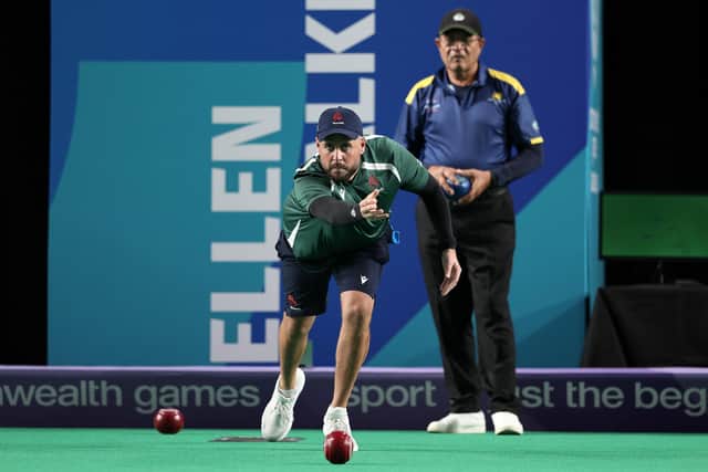 Gary Kelly of Team Northern Ireland competes against Frederrick Tafatu of Team Niue at the 2026 Commonwealth Games. (Photo by James Fearn/Getty Images)