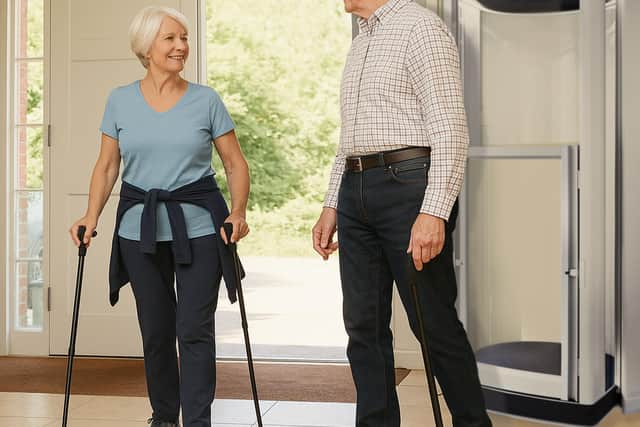 Couple ready for a walk