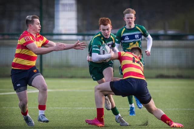Action from West of Scotland under-18s' win over Hawick (pic: Bill McBurnie)