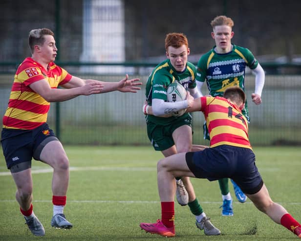 Action from West of Scotland under-18s' win over Hawick (pic: Bill McBurnie)