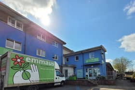 Homelessness charity Emmaus Glasgow's community home and charity shop on Ellesmere Street, Hamiltonhill