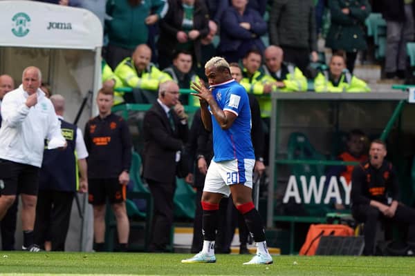 Alfredo Morelos' red card left Rangers with nine men on the pitch.