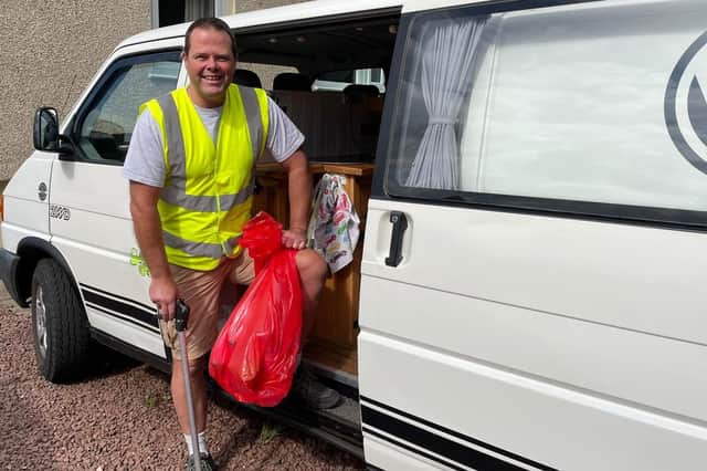 Campervan man Craig Ritchie has had mostly positive feedback about his community-spirited efforts.