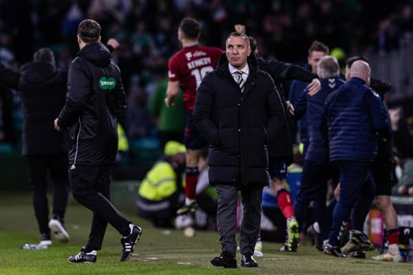Brendan Rodgers looks on after Celtic's 1-1 draw at home to Kilmarnock last weekend.