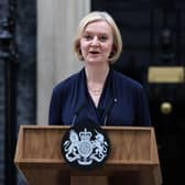 Prime Minister Liz Truss announces her resignation at Downing Street. Ms Truss has been the UK Prime Minister for just 44 days and has had a tumultuous time in office. Her mini-budget saw the GBP fall to its lowest-ever level against the dollar, increasing mortgage interest rates and deepening the cost-of-living crisis. Picture by Rob Pinney/Getty Images