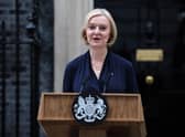 Prime Minister Liz Truss announces her resignation at Downing Street. Ms Truss has been the UK Prime Minister for just 44 days and has had a tumultuous time in office. Her mini-budget saw the GBP fall to its lowest-ever level against the dollar, increasing mortgage interest rates and deepening the cost-of-living crisis. Picture by Rob Pinney/Getty Images