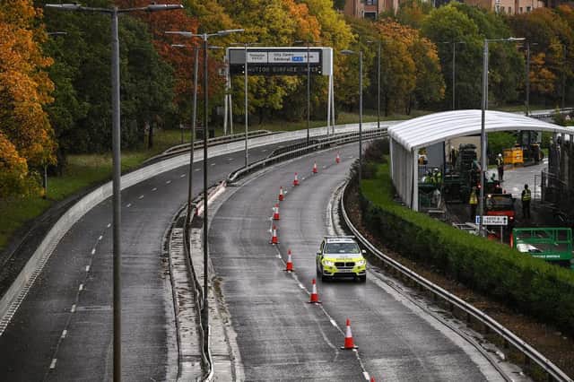 The Clydeside Expressway has been closed to traffic during COP26. 