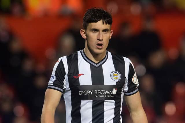 ABERDEEN, SCOTLAND - DECEMBER 04: Jamie McGrath in action for St Mirren during a cinch Premiership match between Aberdeen and St Mirren at Pittodrie Stadium, on December 04, 2021, in Aberdeen, Scotland. (Photo by Craig Foy / SNS Group)