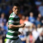 Alexandro Bernabei came in at left-back for Celtic at Ibrox in the absence of Greg Taylor.