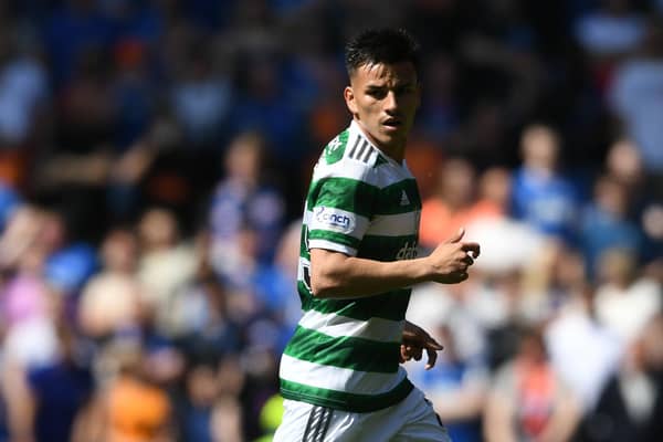 Alexandro Bernabei came in at left-back for Celtic at Ibrox in the absence of Greg Taylor.