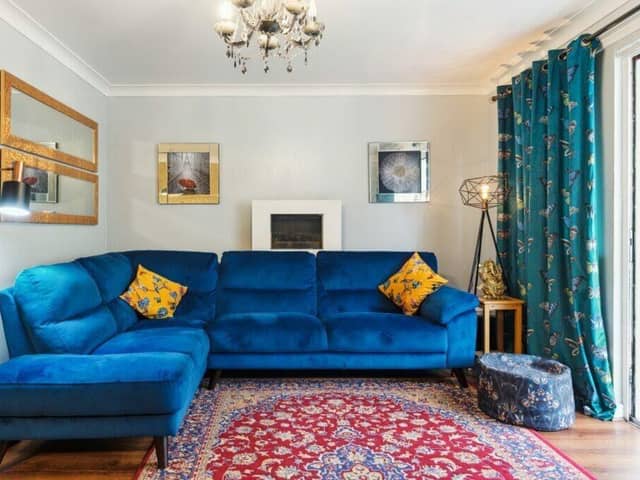 living room of an advertised house in Milngavie