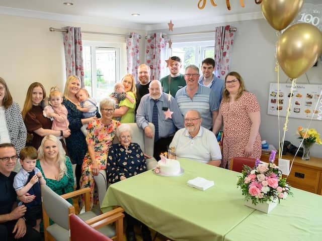 The Millar family came together at Milton Grange Nursing Home in Carluke to celebrate Marion 'May' Millar's 100th birthday. (Pics: Ian Arthur)