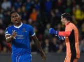 Alfredo Morelos appeared as a substitute in the Europa League defeat in Prague but could return to Rangers' starting line-up against Hibs at Ibrox on Sunday. (Photo by MICHAL CIZEK/AFP via Getty Images)