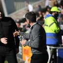 Dundee United manager Tam Courts with St Mirren manager Stephen Robinson. (Photo by Ross MacDonald / SNS Group)