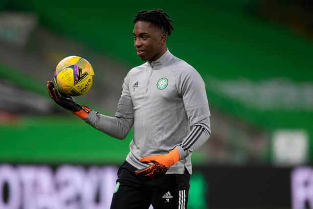 Young Celtic goalkeeper Tobi Oluwayemi. Picture: SNS