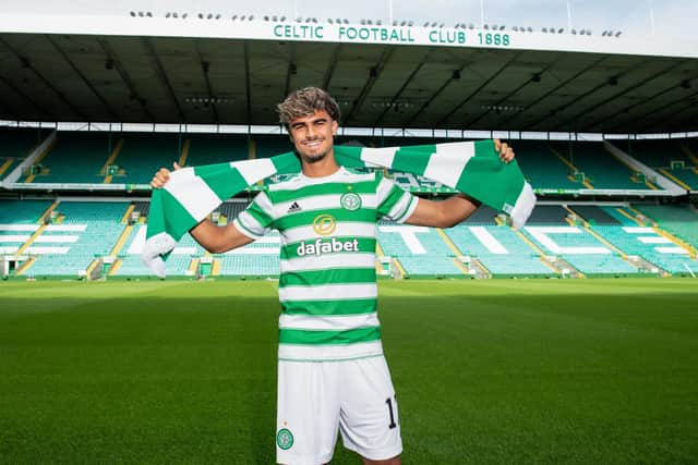 Jota is pictured during at Celtic Park after completing a permanent move from Benfica.  (Photo by Paul Devlin / SNS Group)