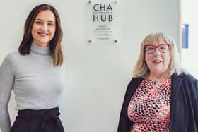 Mairi McAllan and Maggie Botham at the official opening of the CHA Community Hub in Lanark.