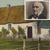 Former Prime Minister William Ewart Gladstone (inset) has a family connection to Biggar in that his grandfather was born at Toftcombs, the pretty cottage pictured here.