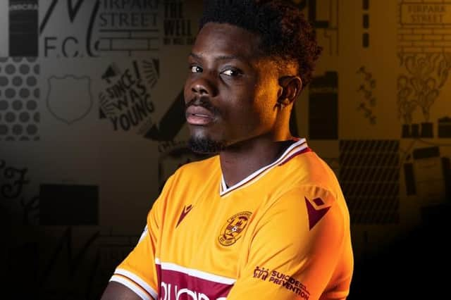 New Motherwell FC signing Justin Amaluzor (Pic courtesy of Motherwell FC)