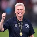 West Ham United manager David Moyes with a winners medal after winning the UEFA Europa Conference League Final