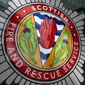 The Scottish Fire and Rescue Service crew at still at the scene. 