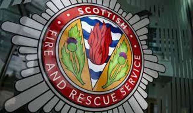 The Scottish Fire and Rescue Service crew at still at the scene.
