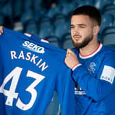 New Rangers signing Nicolas Raskin is unveiled to the media at Ibrox on Friday.