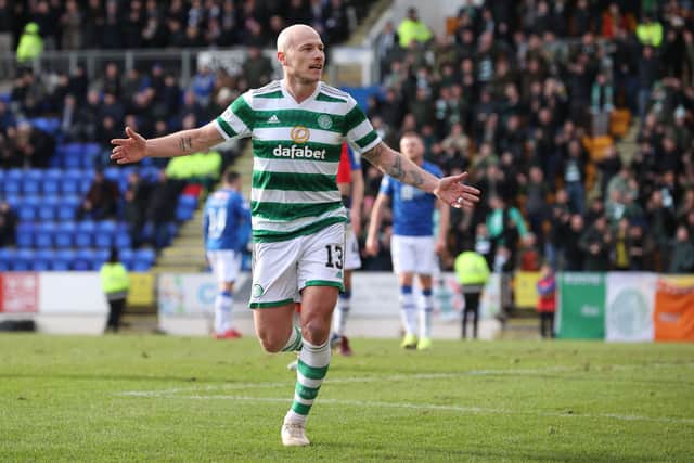 Aaron Mooy scored once again for Celtic in their win over St Johnstone.