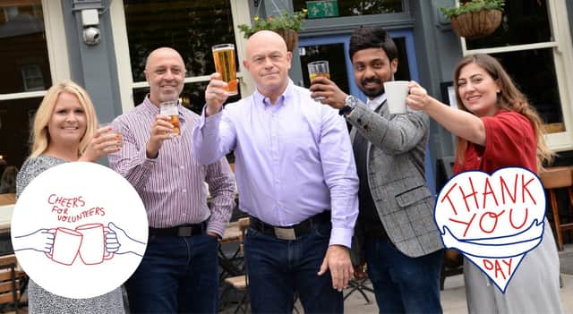 Ross Kemp raises a glass in cheers to our country's volunteers.