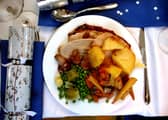 General view of a traditional Christmas Dinner on Christmas Day
