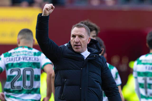Brendan Rodgers hails the Celtic fans following the 3-1 win over Motherwell.