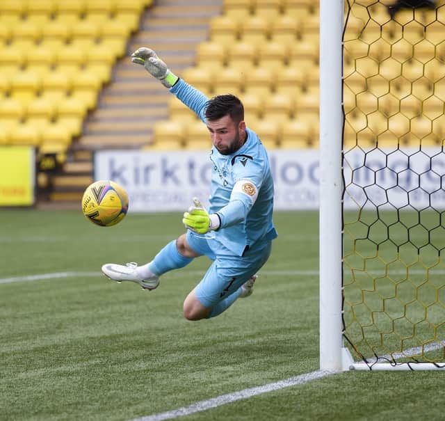 Liam Kelly makes a flying late save to deny Livingston