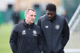 Kolo Toure, with Brendan Rodgers