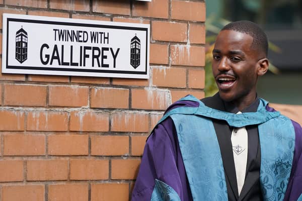 Actor Ncuti Gatwa after receiving his honorary doctorate from the Royal Conservatoire of Scotland in Glasgow. Picture date: Thursday July 7, 2022.